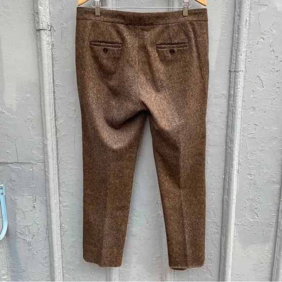 MaxMara Wool Silk Brown Tweed pants, size 44 - Picture 5 of 8